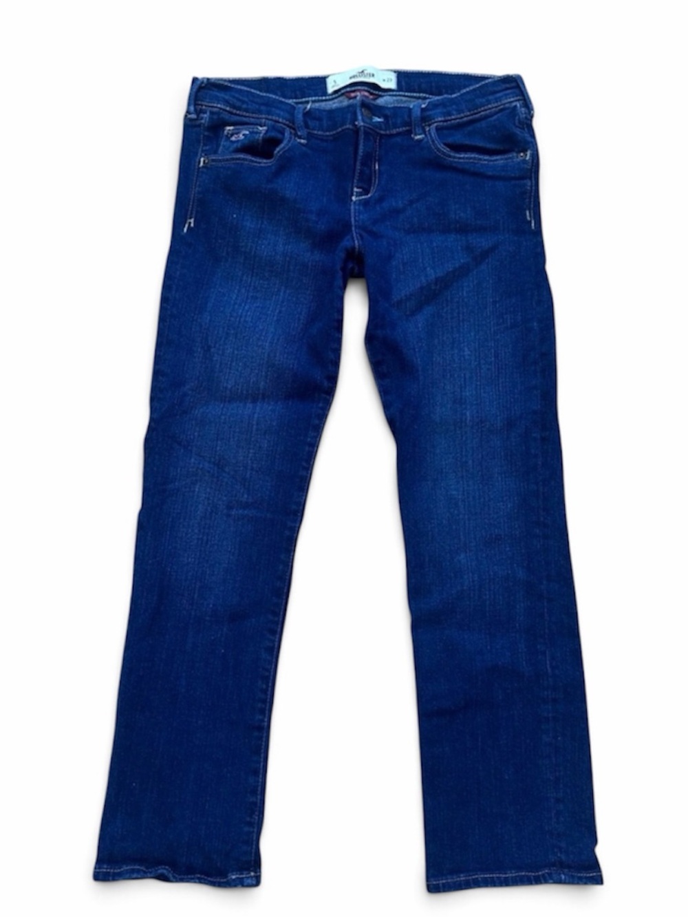 Hollister Women's Deep Indigo Straight Leg Jeans